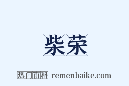 柴荣是什么意思的图片